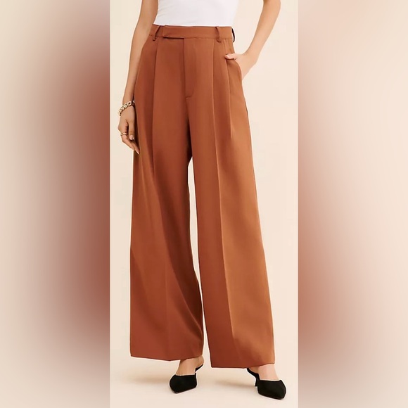 ASTR the label Milani wide leg brown pleated women’s pants. NWT. Large - Picture 12 of 13